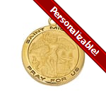 Gold/Sterling Silver St. Michael Medal with 18 inch chain