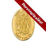 Gold/Sterling Silver St. Michael Medal with 20 inch chain