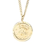 Gold/Sterling Silver St. Michael Medal with 24 inch chain 