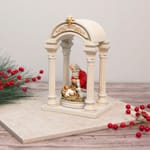Green Santa Collection Round Glass Cutting Board