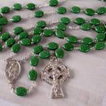 Green Shamrock Rosary  