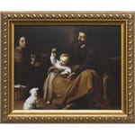 Holy Family w/ Small Bird by Murillo w/ Gold Frame