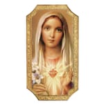 Immaculate Heart Mary Plaque - 5 x 9
