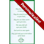 Irish Blessing Personalized Prayer Card (Priced Per Card)