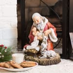 Kneeling Santa Comforting Jesus