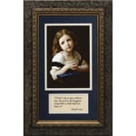 La Priere (Matted with Prayer in Dark Ornate Frame) 8x14