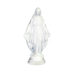  Lady of Grace, white alabaster, alabaster base, 16½”