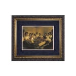 Last Supper (Matted w/ Dark Ornate Frame) 14x17