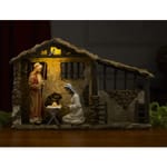 Lighted Stable for Real Life Nativity Set - 7 inch