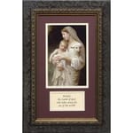 L'Innocence in Dark Ornate Frame (Matted with Prayer) 8x14