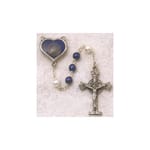 Lourdes Rosary - Blue/White Immitation Pearl Beads