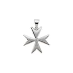 Maltese Cross Pendant -14K White Gold