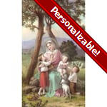 Mary w/ Children Personalized Prayer Card (Priced Per Card)
