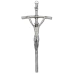 Metal Papal Crucifix - 10 inch