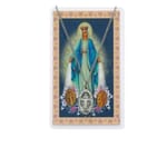 Miraculous Medal Prayer Card w/ Medal on 18 inch chain