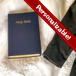            NAB-RE First Communion Bible - Navy Imitation Leather    
