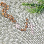 Olivewood Rosary - SS 4X6MM 