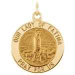 Our Lady of Fatima Medal - 14K Gold