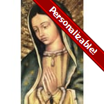 Our Lady of Guadalupe Bust Personalized Prayer Card    (Priced Per Card)