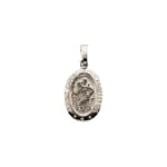 Oval St. Christopher Medal -14K White Gold