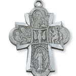 Pewter 4-Way Medal with 24 inch chain