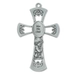 Pewter Baby Boy Cross