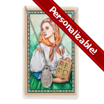 Pewter St. Dymphna Medal and Prayer Card