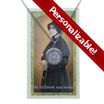 Pewter St. Elizabeth Ann Seton Medal with Prayer Card