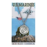 Pewter St. Michael Marine Medal with Prayer Card