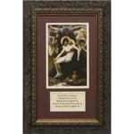 The Pieta (Matted with Prayer in Dark Ornate Frame) 8x14