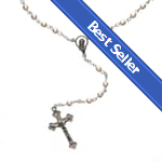 BEST SELLER: Pink Glass Baby Rosary