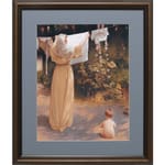 Polish Madonna, Cherry Frame, Blue Mat (13x15)