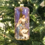 Porcelain Green Santa Ornament  - Mary Wes Collection 2011