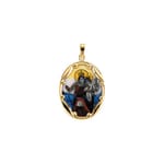Porcelain Scapular Pendant - 14K Gold
