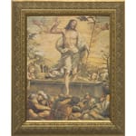 Resurrection of Christ with Gold Frame 
