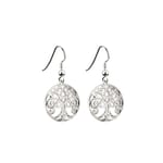 Rhodium Tree of Life Earrings - Celtic