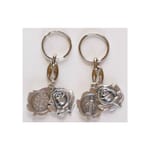 Rose Miraculous Medal Key Chain