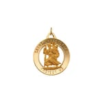 Round St. Christopher Medal-14K Gold