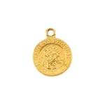 Round St. Christopher Medal -18K Gold