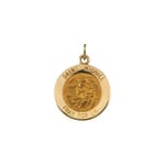 Round St. Michael Medal - 14K Gold