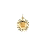 Round St. Michael Pendant Medal-14K Gold