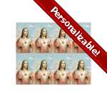 Sacred Heart of Jesus Personalized Prayer Card (Priced Per Card)