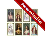 Sacred Hearts Assorted Personalized Prayer Card       (Priced Per Card)