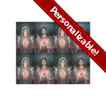 Sacred Hearts Series Personalized Prayer Card (Priced Per Card)