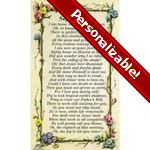 Safely Home Personalized Prayer Card (Priced Per Card)