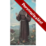 Saint Francis of Assisi Personalized Prayer Card (Priced Per Card)