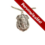 Saint Michael 'Shield' Medal - Sterling Silver