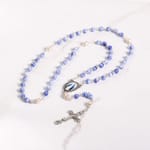 Silver / Blue Miraculous Rosary