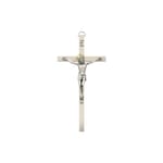Silver Flat Wide Crucifix - 10 inch
