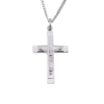 Small Crucifix on Chain - Sterling Silver on 18 inch chain